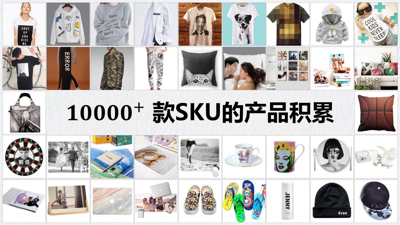 10000+ 款 SKU 的产品积累