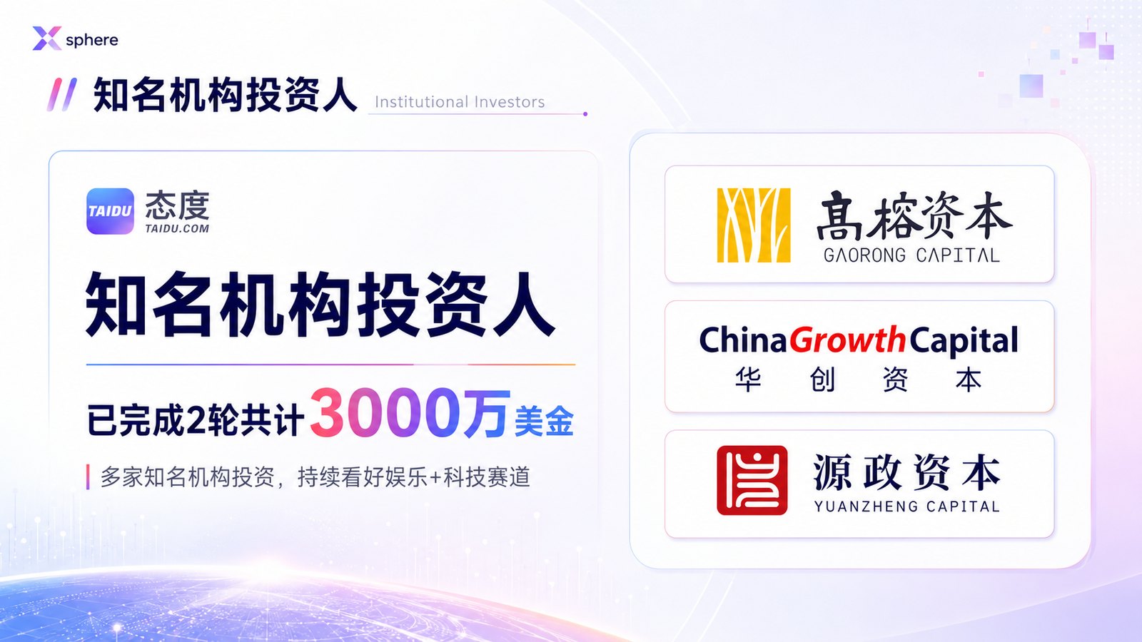 知名机构投资人 — 高瓴资本、华创资本 ChinaGrowth、源政资本